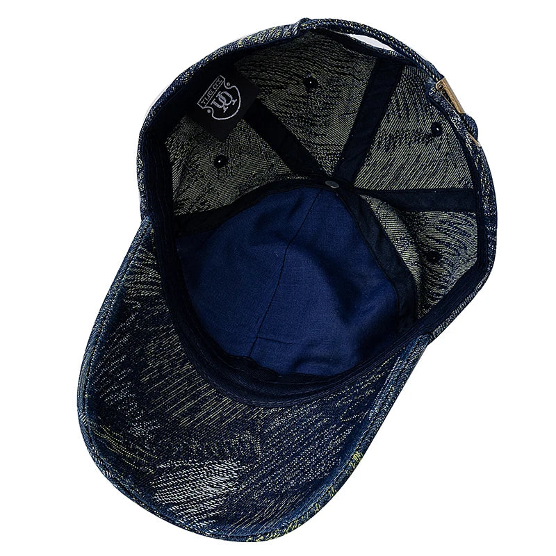 New Style Unisex Cap Tear Style Hole Vintage Starry Sky Pattern Baseball Caps
