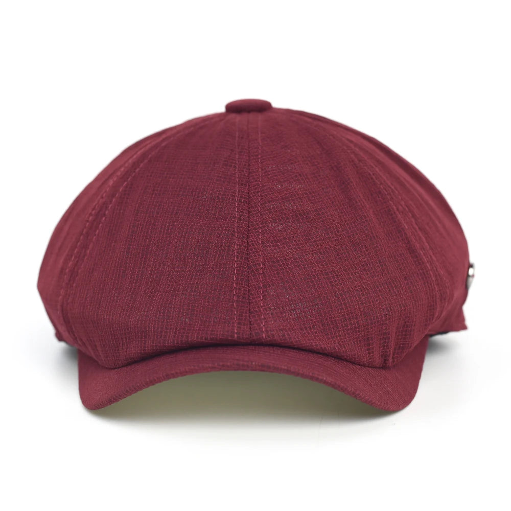 Spring Summer Breathable Mesh Newsboy Caps Men Woman