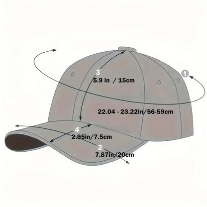 1pc Rerto Washed Embroidery Baseball Caps for Women