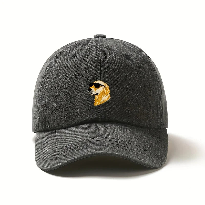 Wearing Sunglasses, a Golden Retriever Printed Baseball Cap