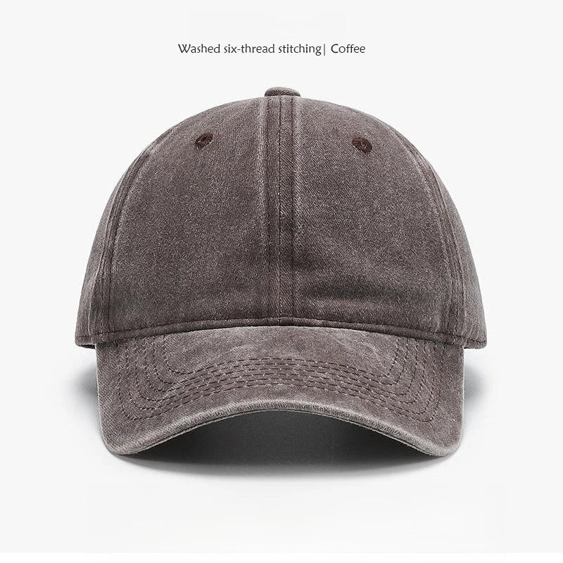 Washed Cotton Solid Dad Hat Unisex Baseball Cap