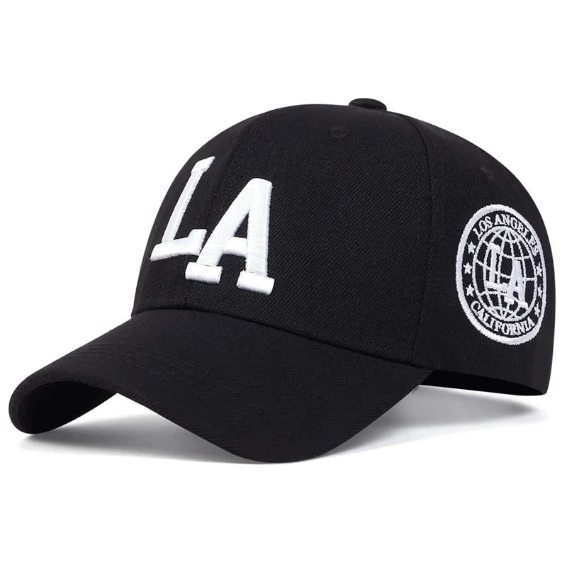 Unisex LA Letter Embroidery Baseball Caps Spring and Autumn Sports Golf Cap