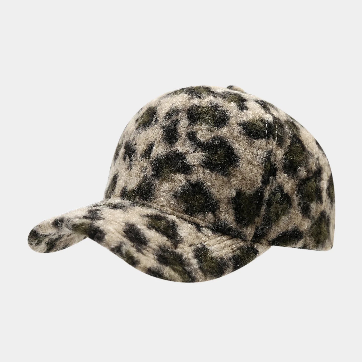 Autumn And Winter New Hat Ladies Leopard Print Hard Top Baseball Cap
