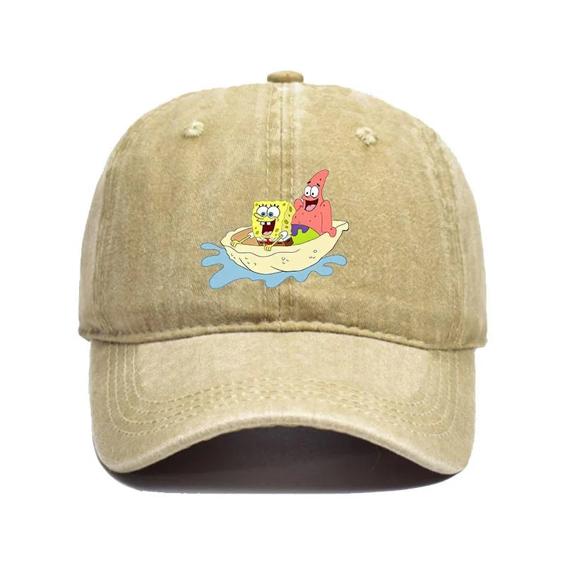 Fashion Cute SpongeBobs Baseball Cap Movie Cartoon Role Adult Men Women