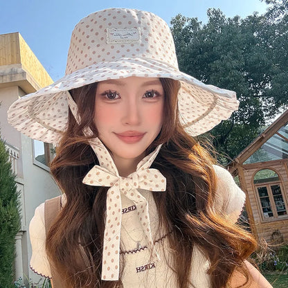 New Retro Plaid Fisherman Hat Woman's Spring And Summer