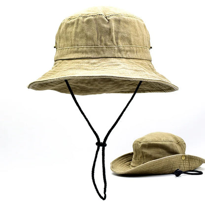 New Washed Cotton Bucket Hats Spring Summer Men Women