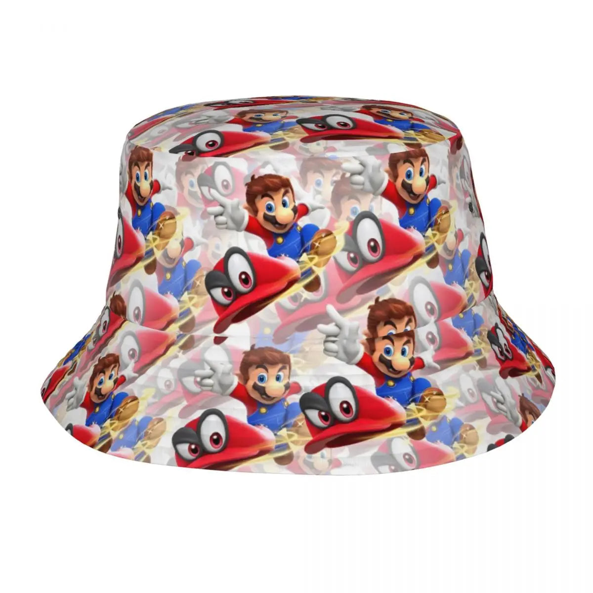 Street Princess Peach Lovely Bucket Hat Girl Outdoor Sports M-Mariod Fisherman Cap