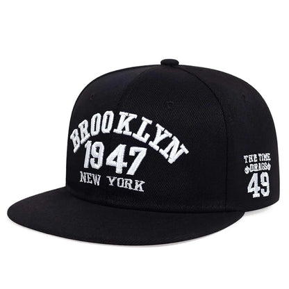1947 Brooklyn Embroidery Snapback Hat High Quality  Snapback Cap Men's