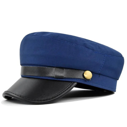 Flat Cap Vintage Navy Cap British Style Flat Top Hat Beret Hats