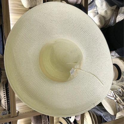 Sunscreen Hepburn Elegant Lady Straw Leisure Cap Women Bucket Hat