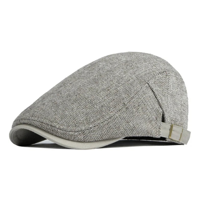 Vintage Tweed Newsboy Cap Casual Driving Flat Cap