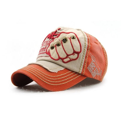 High Quality Fist Rivet Element Embroidery Cotton Baseball Cap Hip Hop Hat
