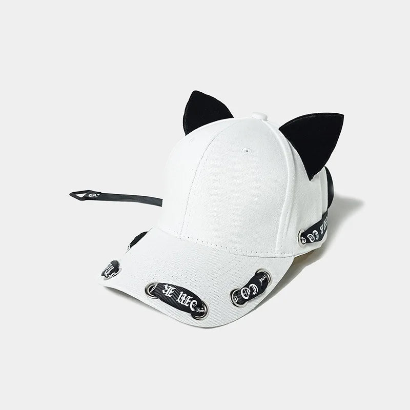 2024 Cute Cat Ears Baseball Cap For Women
