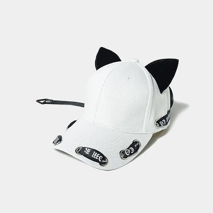 2024 Cute Cat Ears Baseball Cap For Women