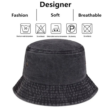 Unisex Solid Color Personality Bucket Hats Fishermen Caps Outdoor