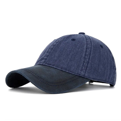 New Spring 100% Cotton Washable Baseball Caps For Men