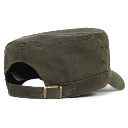 Waxed Canvas Cotton Military Caps Men Waterproof Cadet Army Cap Unique Design