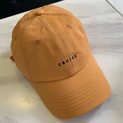 Solid Color Letter Embroidery Baseball Cap Women Men