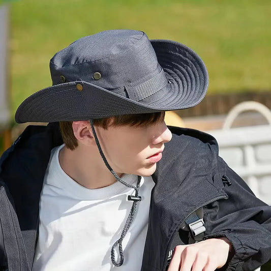Summer Sun Hats For Men Outdoor Casual Panama Bucket Hat