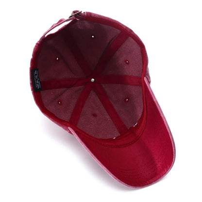 Fashion Letter Embroidery Washed Cotton Baseball Cap