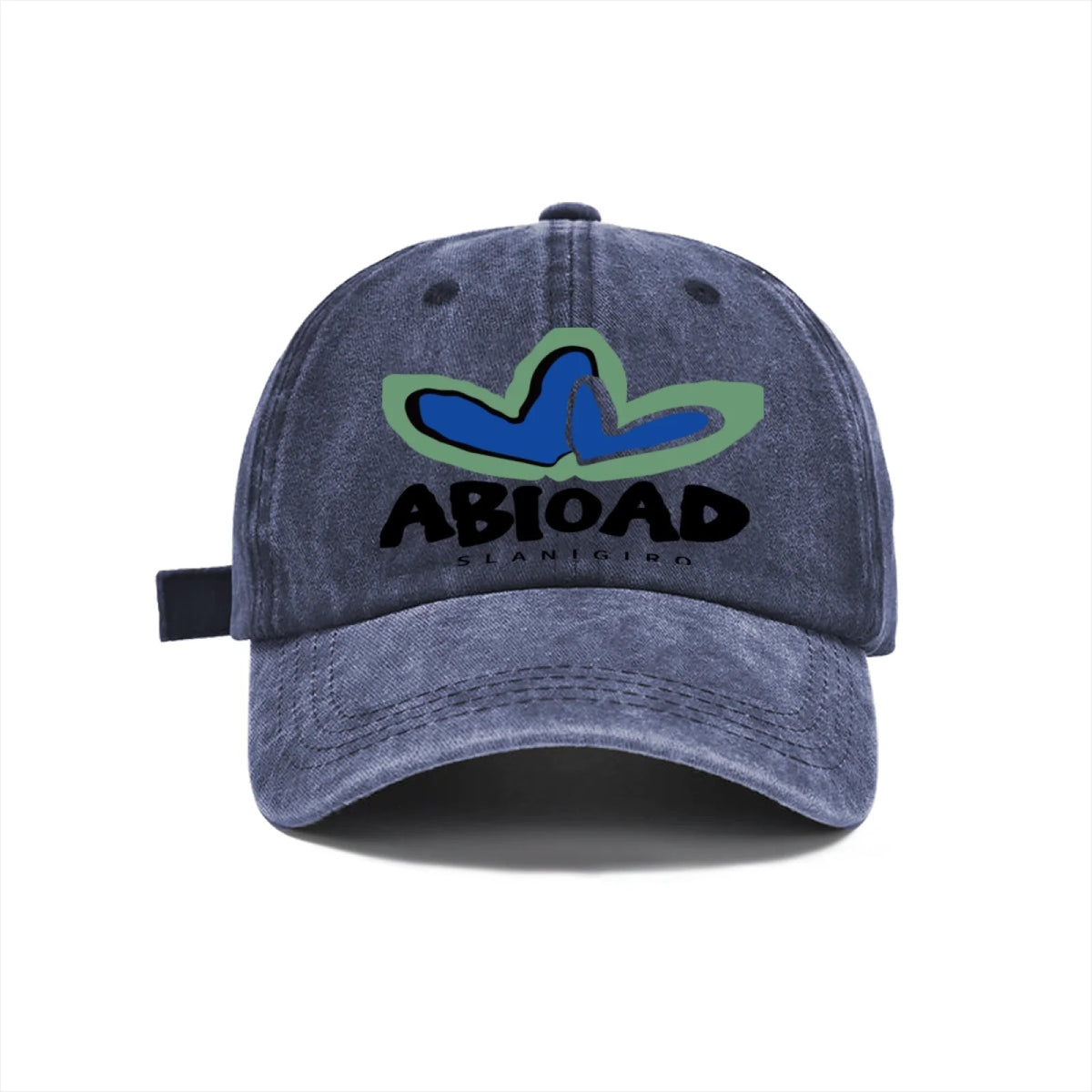 Vintage Washed Baseball Cap Unisex Distressed Abstract Graphic Embroidered Adjustable Hat