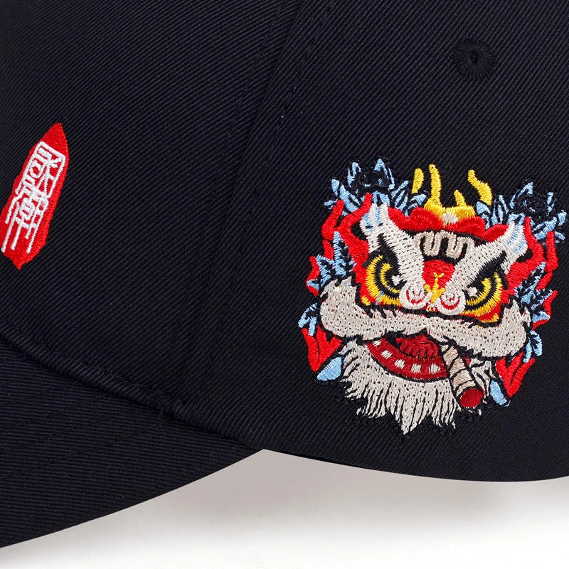 Fashion Baseball Cap Chinese Style Embroidery Sun Caps for Men Women