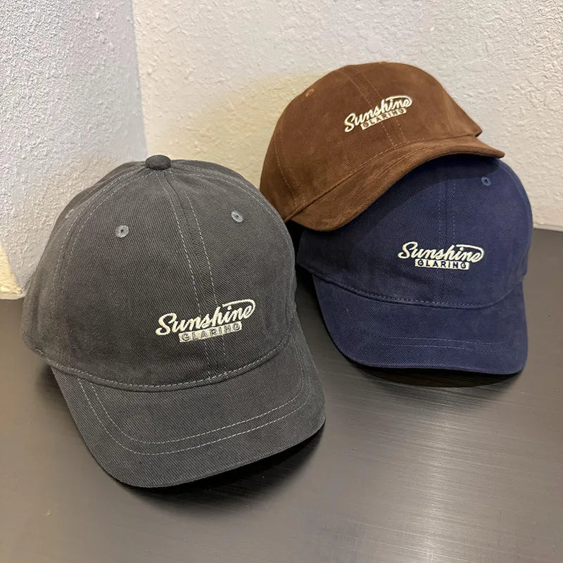Retro Short Brim Men Baseball Cap