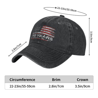 250 Years America Anniversary 250th Independence Day Freedom Men Women Baseball Caps