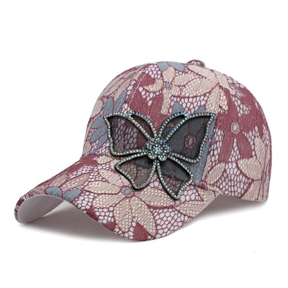 Fashion Breathable Lace Floral Baseball Cap