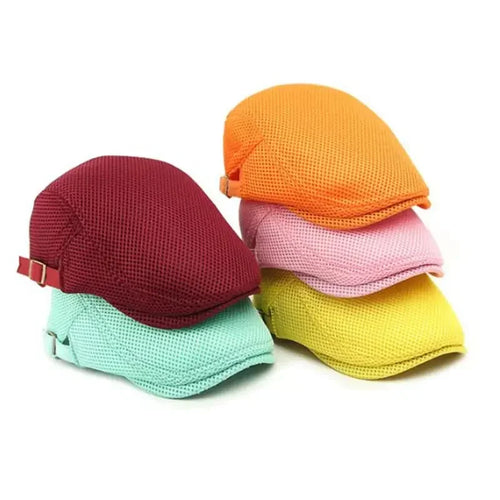 Spring And Summer Polyester Print Newsboy Caps