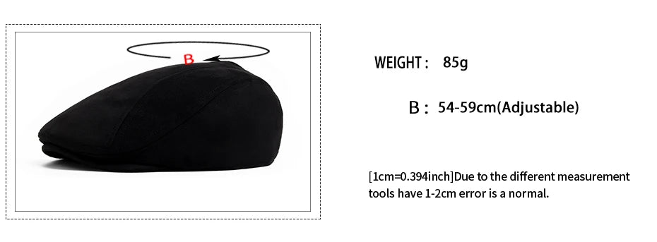 New Suede Autumn Winter Beret Fashion Vintage Men Women Newsboy Hat