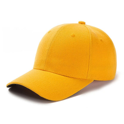 Adjustable Polyester Baseball Cap Unisex Solid Color Dad Hat