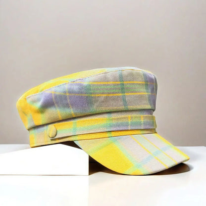 New Sweet Yellow Polyester-Cotton Captain Hat