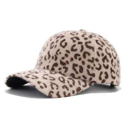Autumn Winter Leopard Print Baseball Cap Outdoor