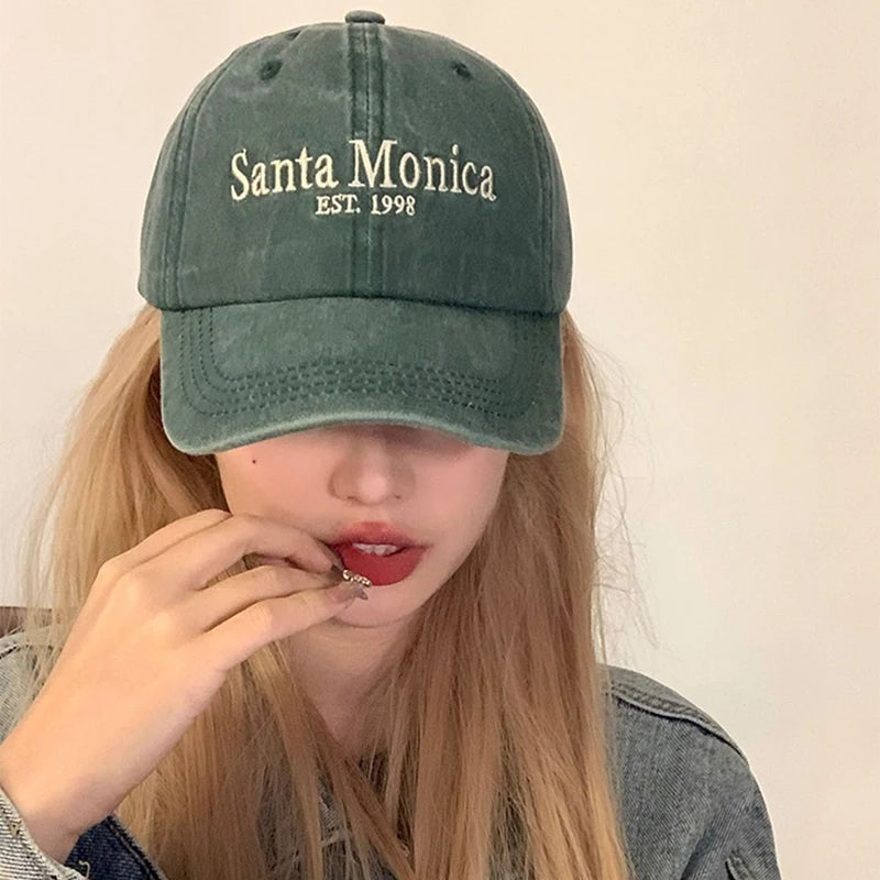 Fashion Retro Letter Embroidery Baseball Hat