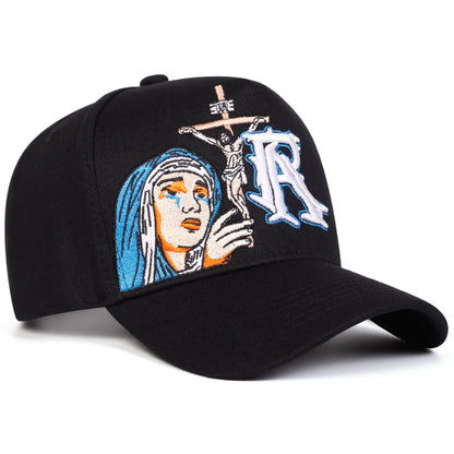 Unisex R Prayer Embroidery Baseball Caps Spring Autumn