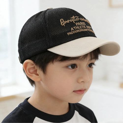 Summer Baby Mesh Hat Letter Embroidered Baseball Cap For Kids Boy Girls Outdoor Breathable Thin Sun