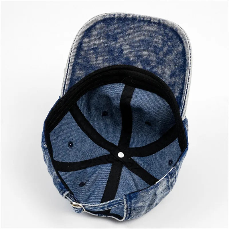 Four Seasons Denim Solid Casquette Baseball Cap