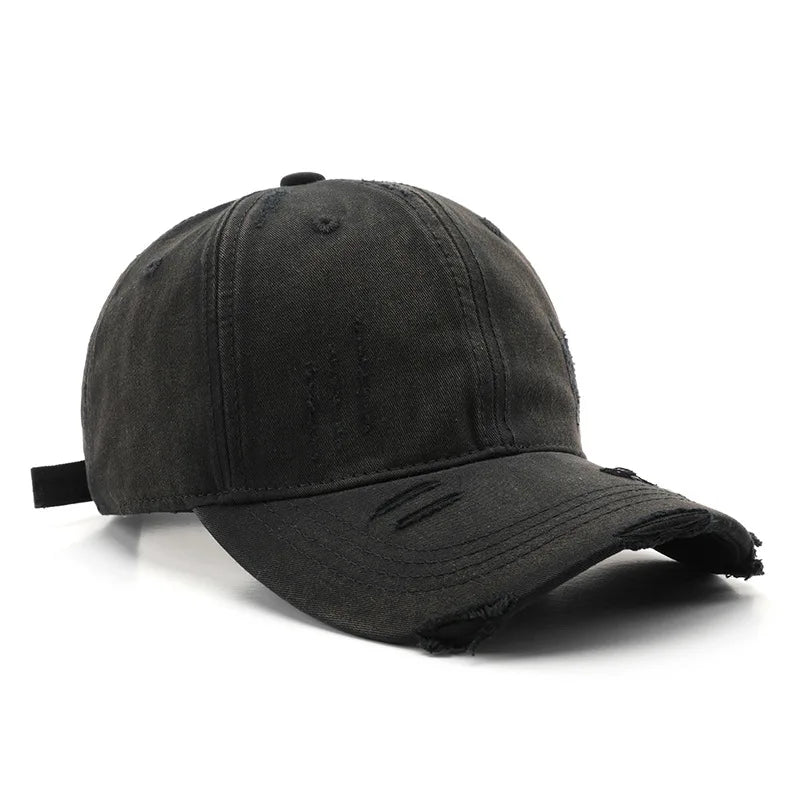 Women's Personalized Retro Washed Distressed Solid Color Flat Cap