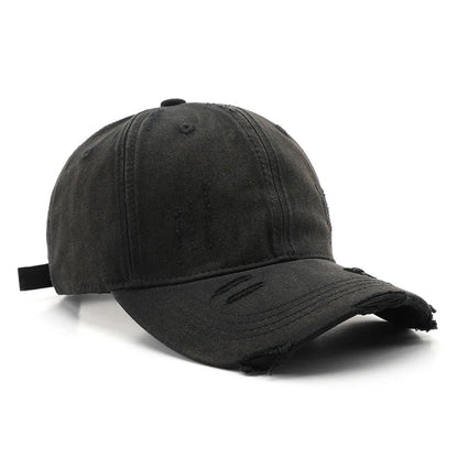 Women's Personalized Retro Washed Distressed Solid Color Flat Cap
