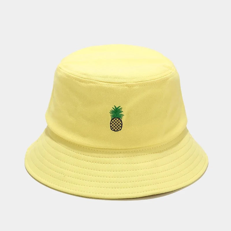 2024 Panama Bucket Hat Fruit Strawberry Embroidered Fishing Cap