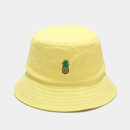 2024 Panama Bucket Hat Fruit Strawberry Embroidered Fishing Cap