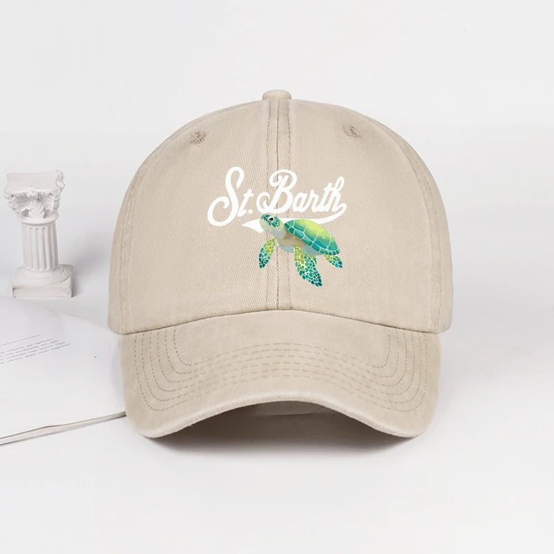 "St. Barth" Sea Turtle Washed Baseball Cap