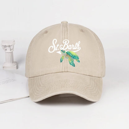 "St. Barth" Sea Turtle Washed Baseball Cap