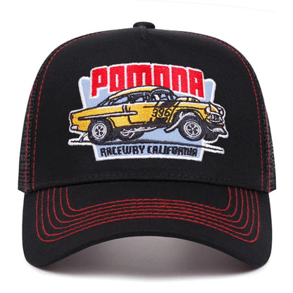 Personalized Creative Mesh Hat Pomnna Car Embroidery Baseball Hat