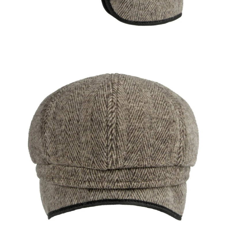Men Berets Autumn Winter Cap Hat Thick Warm Men Beret Cap Male Vintage