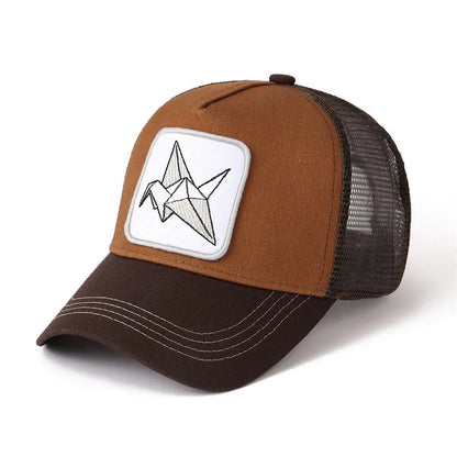 Patch Mesh Cap Men Trucker Hat Color Block Unisex Sun Protection Casual Sun Hat Manufacturer Wholesale
