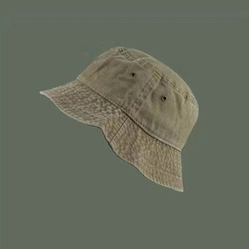 Bucket Hat Retro Washed Denim Fisherman Hat