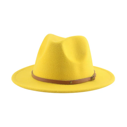 Hats For Women Kids Child Small 52cm Solid Belt Kids Fedora Formal Dress Wedding