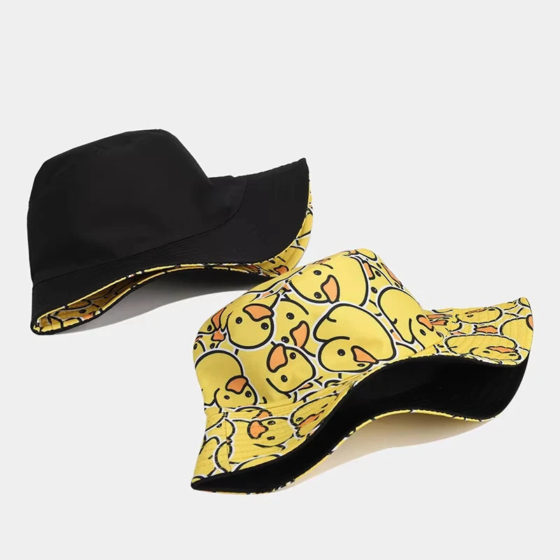 Reversible Bucket Hat Unisex Anti-UV Hip-Hop Street Dance Hat